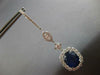 CERTIFIED EXTRA LARGE 20.2CT DIAMOND AAA CEYLON SAPPHIRE 18K WHITE GOLD EARRINGS