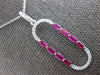 .74CT DIAMOND & AAA RUBY 14K WHITE GOLD 3D BAGUETTE & ROUND FUN FLOATING PENDANT
