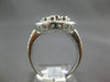 ESTATE LARGE .38CT DIAMOND 14KT WHITE GOLD FILIGREE MILGRAIN OVAL SWIRL FUN RING