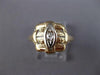 ANTIQUE .05CT OLD MINE DIAMOND 14KT 2 TONE GOLD FILIGREE SQUARE FUN RING #27358