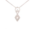 .29CT DIAMOND 18KT WHITE GOLD GEOMETRICAL INFINITY CIRCLE OF LIFE LOVE NECKLACE