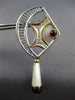 EXTRA LARGE 7.02CT DIAMOND & GARNET 14KT YELLOW GOLD HANGING EARRINGS #MILANO40