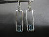 .92CT DIAMOND & AAA AQUAMARINE 14KT WHITE GOLD 3D EMERALD CUT & ROUND EARRINGS