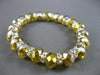 YELLOW CRYSTAL VENETIAN GLASS STRETCH BRACELET CZs JUST BEAUTIFUL!