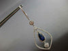 EXTRA LARGE 8.46CT DIAMOND & AAA SAPPHIRE 18KT TWO TONE GOLD 3D HANGING EARRINGS