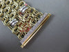 WIDE & LONG .40CT DIAMOND 14KT 2 TONE GOLD HANDCRAFTED MULTI ROW TENNIS BRACELET