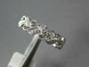 ESTATE .06CT DIAMOND 18KT WHITE GOLD MULTI LEAF OPEN FILIGREE ANNIVERSARY RING