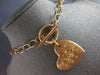 LARGE .38CT DIAMOND 14KT ROSE GOLD 3D ETOILE MATTE & SHINY HEART TOGGLE NECKLACE
