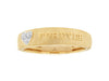 ESTATE .05CT DIAMOND 14KT YELLOW GOLD 3D ROUND MATTE & SHINY FOREVER LOVE RING