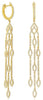 .96CT DIAMOND 14KT YELLOW GOLD 3 ROW MULTI LEAF BY THE YARD CRISS CROSS EARRINGS