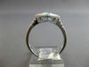 1.62CT DIAMOND & AAA BLUE TOPAZ 14K WHITE GOLD CUSHION & ROUND FILIGREE FUN RING