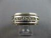 LARGE .40CT DIAMOND 14KT WHITE GOLD 7 STONE CHANNEL SOLID MENS ANNIVERSARY RING
