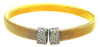 WIDE .84CT DIAMOND 18KT 2 TONE GOLD RECTANGULAR FLEXIBLE CUFF BANGLE BRACELET
