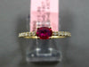 .61CT DIAMOND & AAA RUBY 14KT YELLOW GOLD 3D OVAL & ROUND FRIENDSHIP LOVE RING