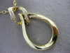 ESTATE LARGE .07CT DIAMOND 18KT YELLOW GOLD TEAR DROP INFINITY FLOATING PENDANT