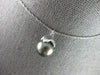 ESTATE AAA TAHITIAN PEARL 14KT WHITE GOLD 3D SOLITAIRE FLORAL FLOATING PENDANT