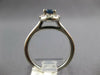 ESTATE .74CT DIAMOND & AAA SAPPHIRE 14K WHITE GOLD OVAL & ROUND FLOWER LOVE RING