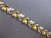 ESTATE WIDE 14KT WHITE & YELLOW GOLD 3D MULTI HEART XO LOVE BRACELET