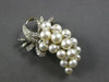 ANTIQUE EXTRA LARGE DIAMOND & AAA SOUTH SEA PEARL 14KT WHITE GOLD PENDANT #27768
