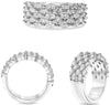 WIDE 1.97CT DIAMOND 18KT WHITE GOLD 3D MARQUISE & OVAL WEDDING ANNIVERSARY RING