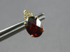 ESTATE 2.50CT DIAMOND & AAA GARNET 14KT YELLOW GOLD CLASSIC FLOWER STUD EARRINGS