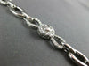 WIDE 1.78CT DIAMOND 14KT WHITE GOLD 3D ROUND MULTI FLOWER INFINITY LOVE BRACELET