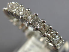2.13CT DIAMOND 14KT WHITE GOLD PRINCESS SHARED PRONG ETERNITY ANNIVERSARY RING