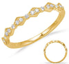 ESTATE .15CT DIAMOND 14KT YELLOW GOLD HEXAGON GEOMETRICAL FILIGREE MILGRAIN RING