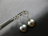 ESTATE .12CT DIAMOND & AAA TAHITIAN PEARL 18KT WHITE GOLD FUN HANGING EARRINGS