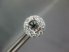 LARGE .74CT DIAMOND 18K WHITE GOLD CLASSIC 4 PRONG HALO SEMI MOUNT STUD EARRINGS