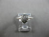 1.21CT SALT & PEPPER DIAMOND 18K WHITE GOLD SOLITAIRE PEAR SHAPE ENGAGEMENT RING