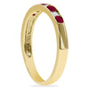 .66CT DIAMOND & AAA RUBY 14KT YELLOW GOLD 3D CHANNEL WEDDING ANNIVERSARY RING