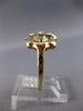 ANTIQUE .05CT OLD MINE DIAMOND 14KT 2 TONE GOLD FILIGREE SQUARE FUN RING #27358