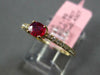 .61CT DIAMOND & AAA RUBY 14KT YELLOW GOLD 3D OVAL & ROUND FRIENDSHIP LOVE RING