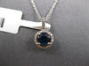 .84CT DIAMOND & AAA SAPPHIRE 14KT WHITE GOLD CLASSIC ROUND HALO FLOATING PENDANT