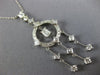 ESTATE LARGE 4.86CT DIAMOND PLATINUM 3D CIRCULAR BY THE YARD CHANDELIER NECKLACE