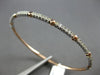 .87CT DIAMOND 14KT WHITE & ROSE GOLD ROUND BY THE YARD FLEXIBLE BANGLE BRACELET