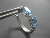 1.40CT DIAMOND & AAA BLUE TOPAZ 14K WHITE GOLD OVAL & ROUND HOOP EARRINGS #27919