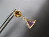 1.90CT AAA CITRINE & AMETHYST 14KT YELLOW GOLD ROUND & TRILLION EARRINGS #27406