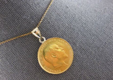 22KT YELLOW GOLD 3D 1907 EDWARDVS VII D:G: BRITT: OMN: REX F: D IND: IMP: #28099