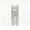 LARGE 5.39CT DIAMOND 18KT WHITE GOLD ROUND & BAGUETTE ETERNITY ANNIVERSARY RING