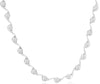 ESTATE 2.90CT DIAMOND 14KT WHITE GOLD CLASSIC ROUND MULTI WAVE FUN LOVE NECKLACE
