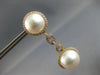 EXTRA LARGE 1.60CT DIAMOND & AAA SOUTH SEA PEARL 18KT ROSE GOLD HANGING EARRINGS