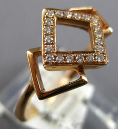 ESTATE .10CT DIAMOND 14KT ROSE GOLD 3D CLASSIC ROUND GEOMETRICAL FUN LOVE RING