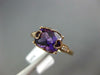 ESTATE 1.85CT DIAMOND & AAA AMETHYST 14K ROSE GOLD CUSHION DOUBLE HEART FUN RING