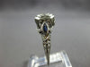 .26CT OLD MINE DIAMOND & AAA SAPPHIRE 18K WHITE GOLD 3D ART DECO ENGAGEMENT RING