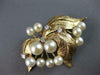 ANTIQUE LARGE .32CT DIAMOND & SOUTH SEA PEARL 14KT 2 TONE GOLD PIN PENDANT 27529