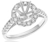 .73CT DIAMOND 14K WHITE GOLD 3D CLASSIC ROUND 6 PRONG SEMI MOUNT ENGAGEMENT RING