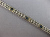 ANTIQUE ART DECO 1.8CT AAA SAPPHIRE 14KT WHITE GOLD 3D FILIGREE BRACELET #27754