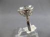 LARGE 5.66CT DIAMOND & AAA AQUAMARINE 14KT WHITE GOLD ROUND HALO ENGAGEMENT RING